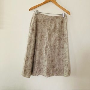 J Jill medium floral grey linen skirt